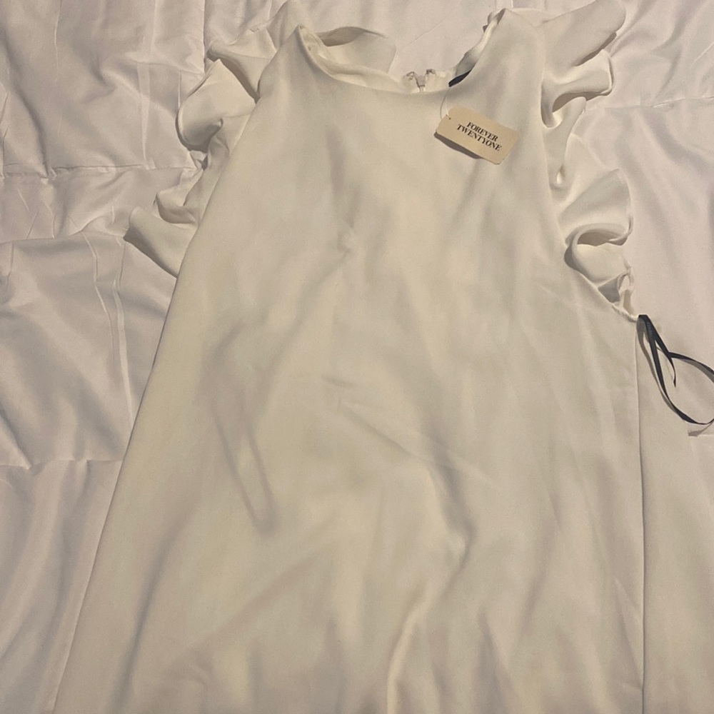 Short white stylish dress